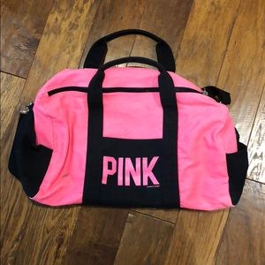 Pink mini duffle bag